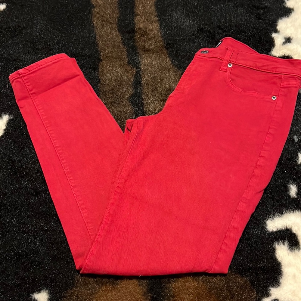 Gap red regular true skinny jeans size 28